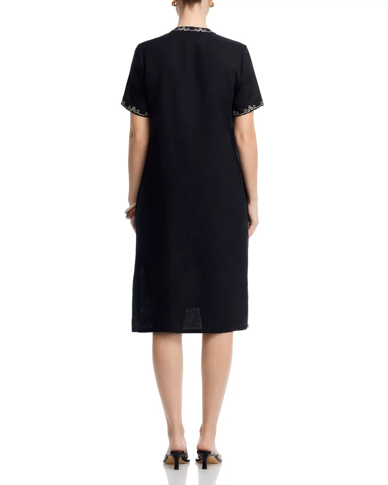 Henley Midi Dress - Henrik Black
