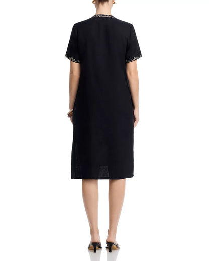 Henley Midi Dress - Henrik Black