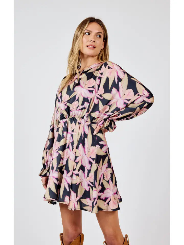 Candlelight Dolman Sleeve Mini Dress