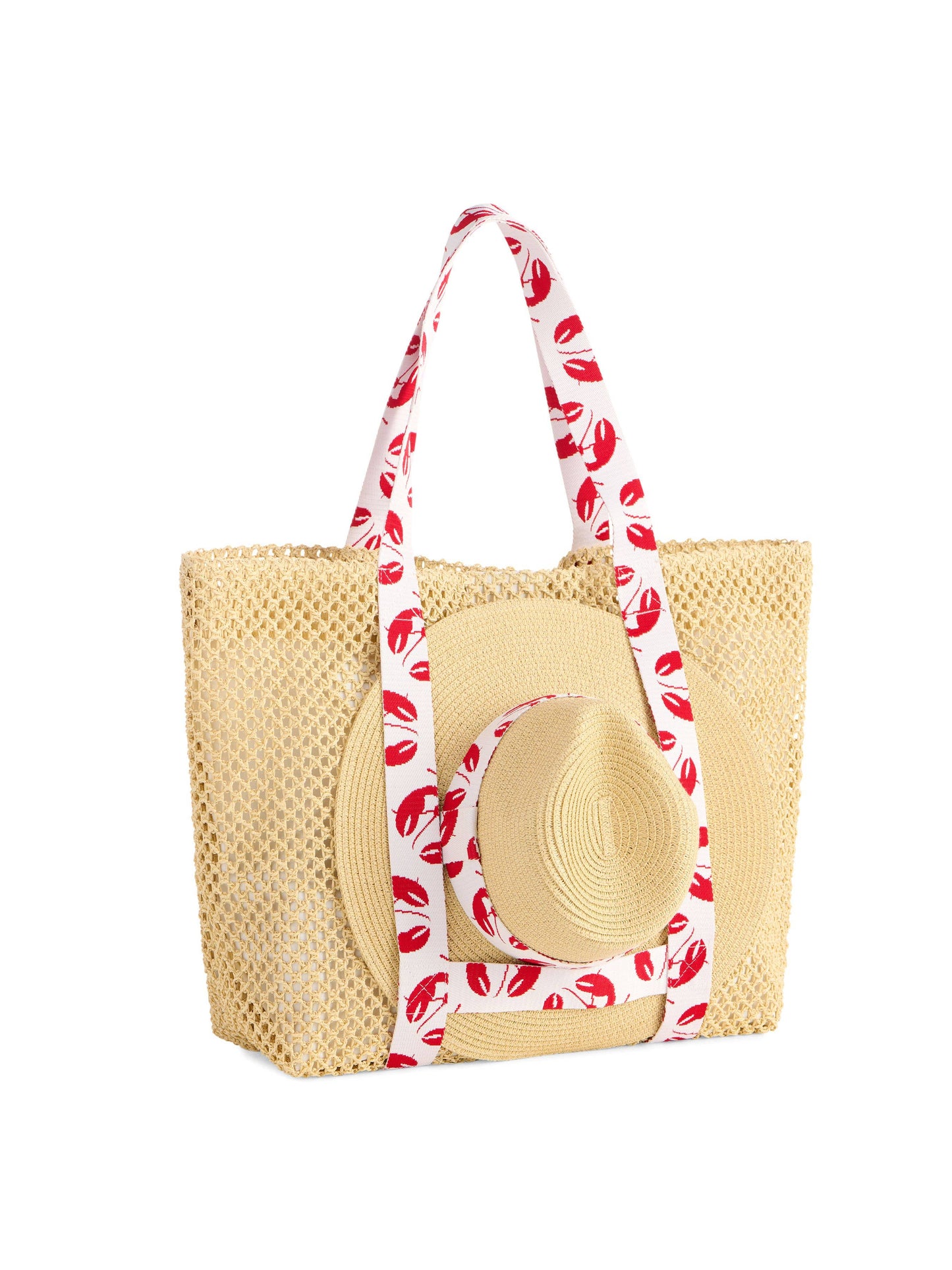 Claudia Tote and Hat Set - Red