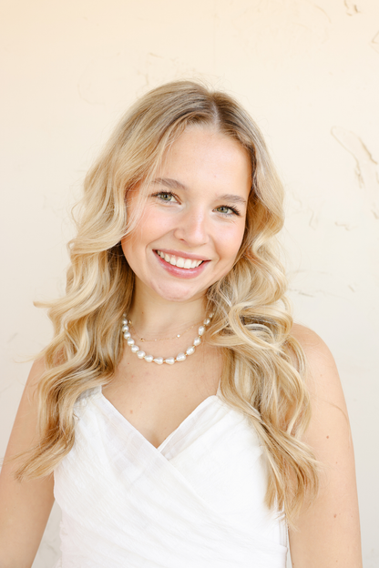 Saylor Pearl Necklace in Gold