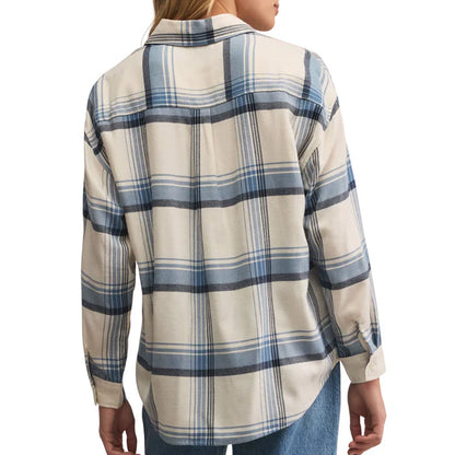 River Plaid Button Up - Vintage Indigo - BAY WINDOW