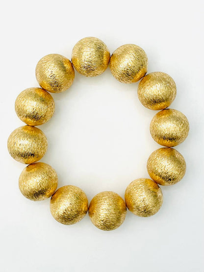 CHIC - BIG Ball Bracelet (brushed gold) S110