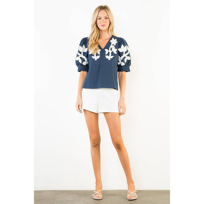 Peg Puff Sleeve Top