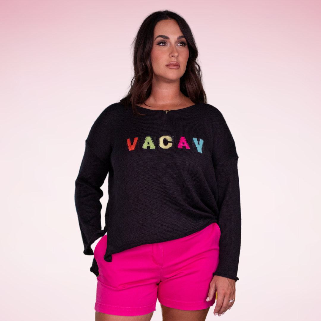 Vacay Saying Lightweight Soft Sweater Top