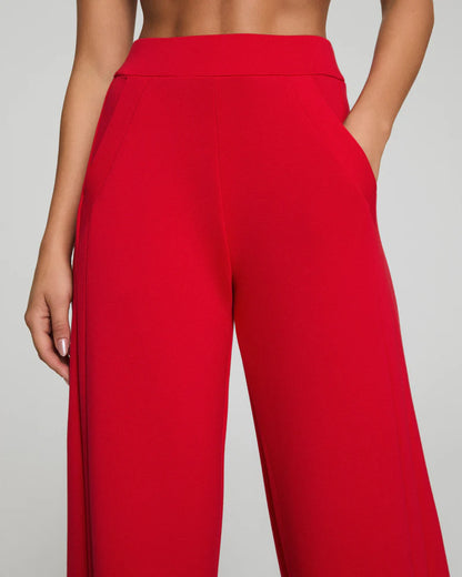 Spanx Airessentials Wide Leg Track Pant - Spanx Red - BAY WINDOW