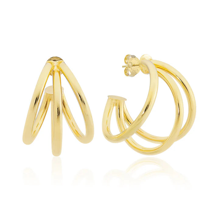 Triple Claire Hoops - BAY WINDOW