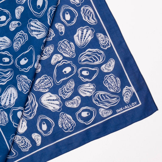 Olivia Square Scarf Oyster Print
