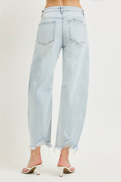 High Rise Barrel Jeans