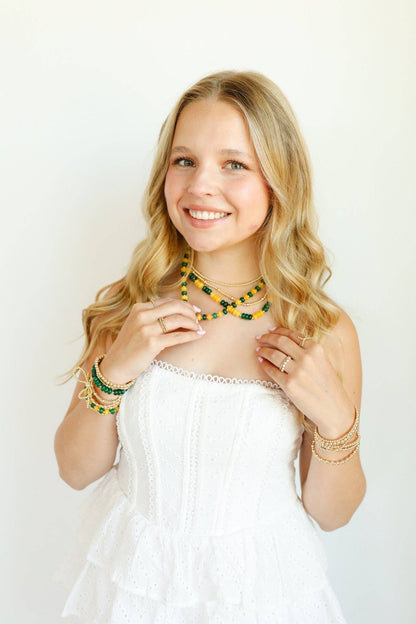 Green + Yellow Gemstone Necklace