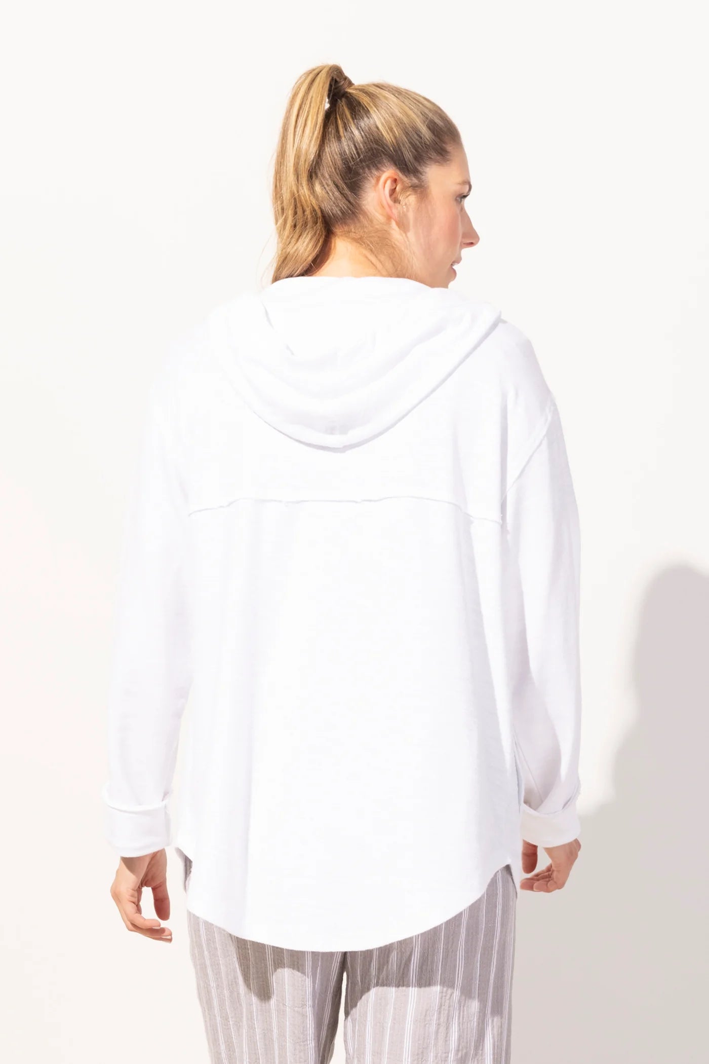 Modal Span Terry High Tide Hoodie - White