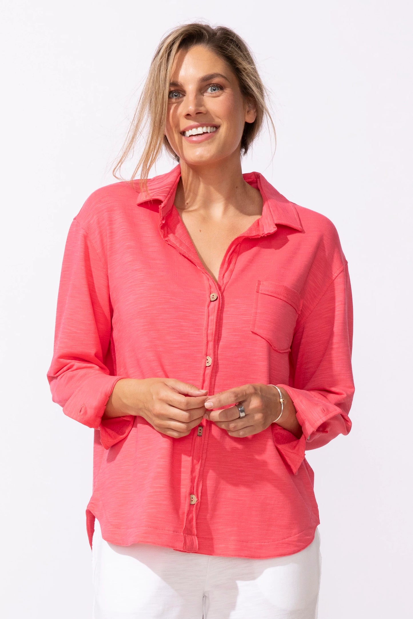 Modal Span Try Shacket - Poppy