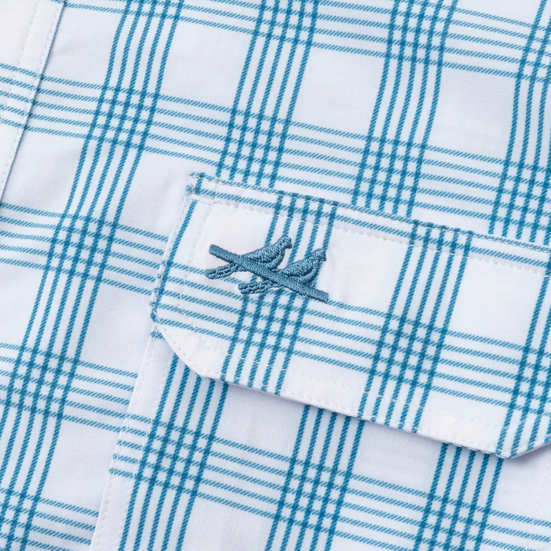 Rio Ultimate Outdoor Blend Short Sleeve - Teal Plaid - BAY WINDOW
