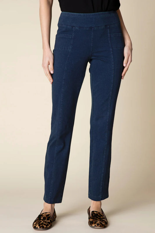 Stonewash Knit Seamed Pocket Pant