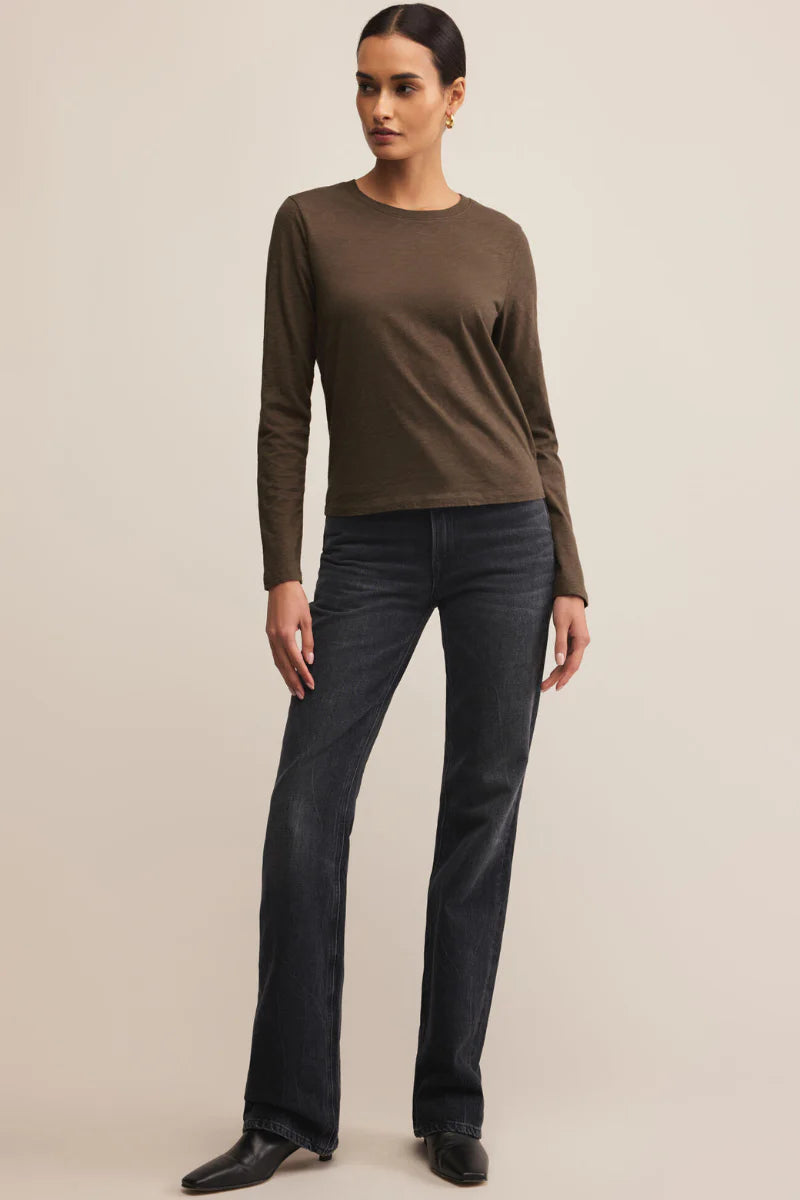 Modern Slub LS Tee - Tavern - BAY WINDOW