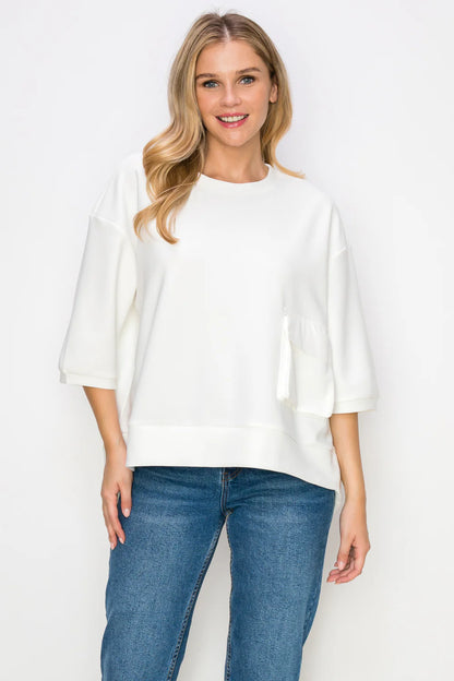 Karen Knit Crepe Top