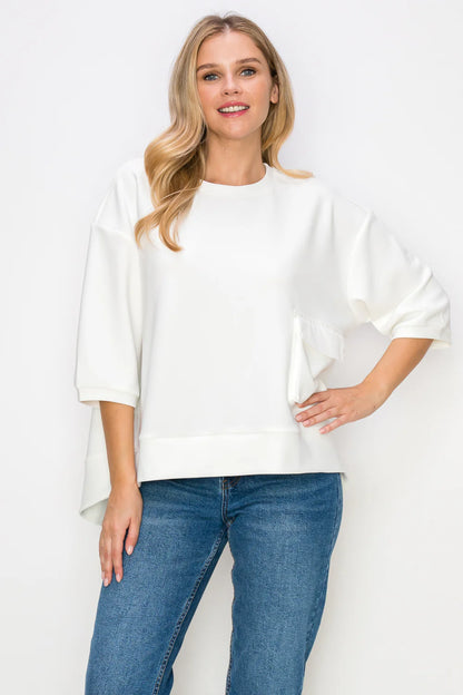 Karen Knit Crepe Top