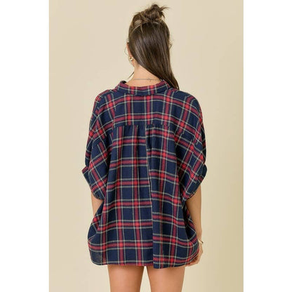 Plaid Oversize Button Down Shirt