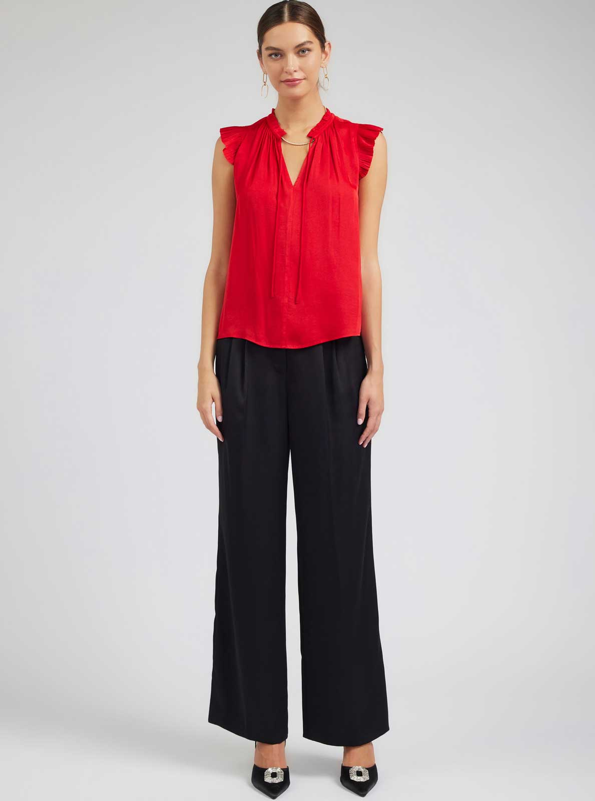 Margot Pleated Sleeve Blouse