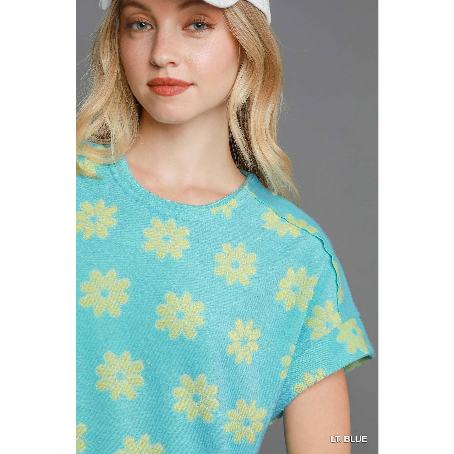 Floral Terry Cloth Short Dress