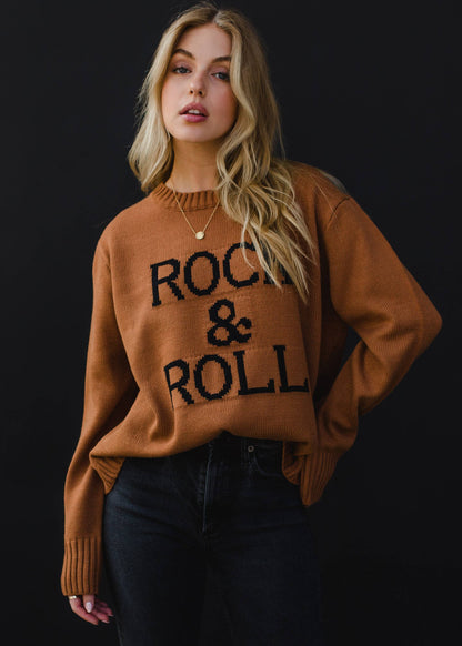 Brown Rock & Roll Sweater