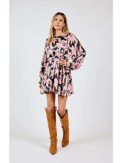 Candlelight Dolman Sleeve Mini Dress