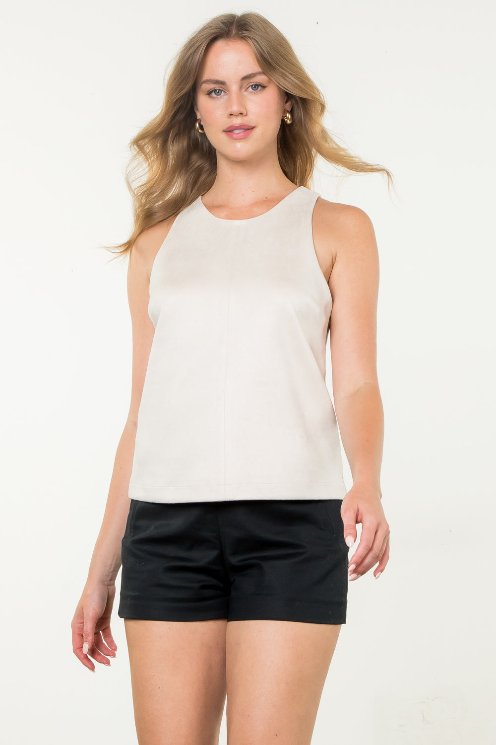 Cream Suede Tank