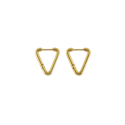 Triangle Hoops w/ Diamonds