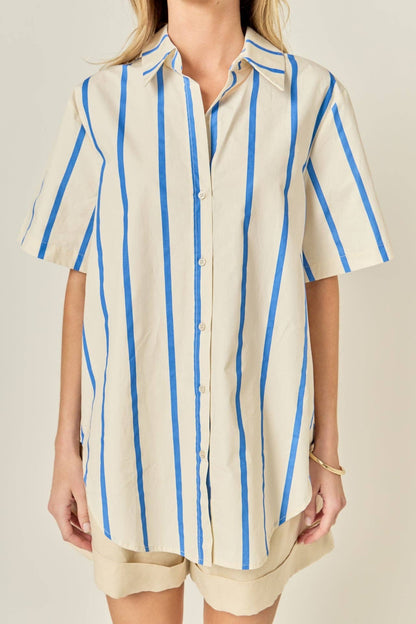 Striped Short Sleeve Top