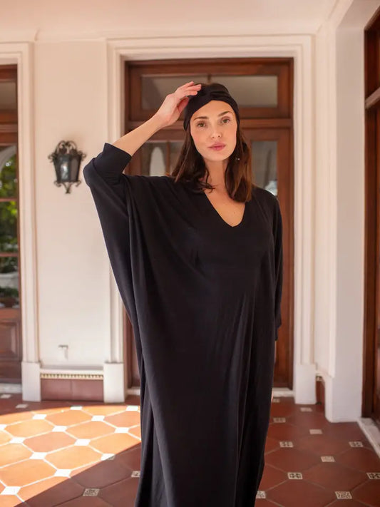 Gracie Caftan - Onyx (One Size)