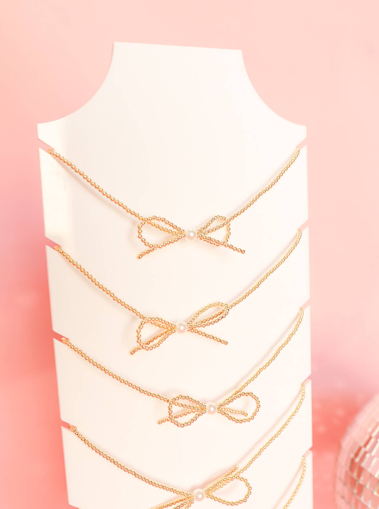 Gold Bow Necklace