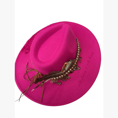 Wild Flowers Wild Horses Burned Hat Cowboy Western Hat RTS - BAY WINDOW