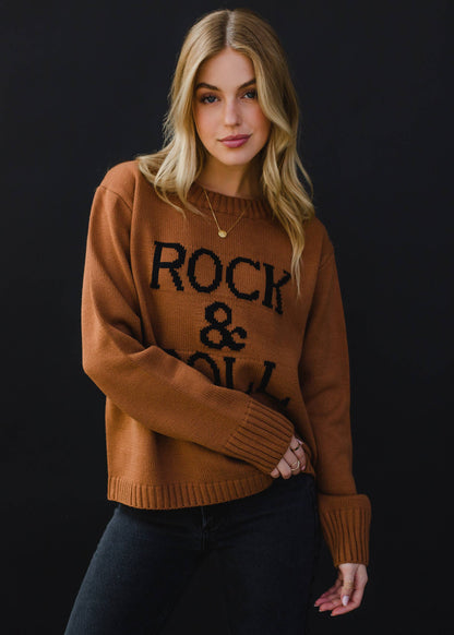 Brown Rock & Roll Sweater