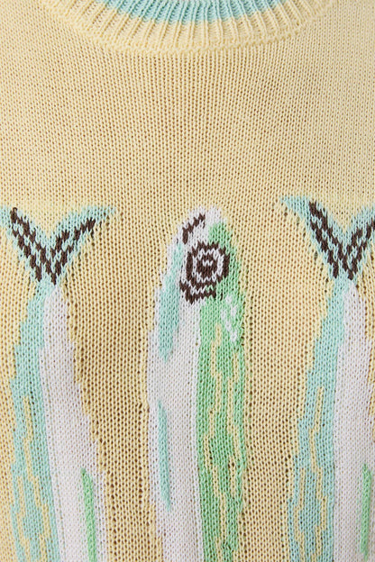 ROUND NECK 'FISH' GRAPHIC SWEATER VEST