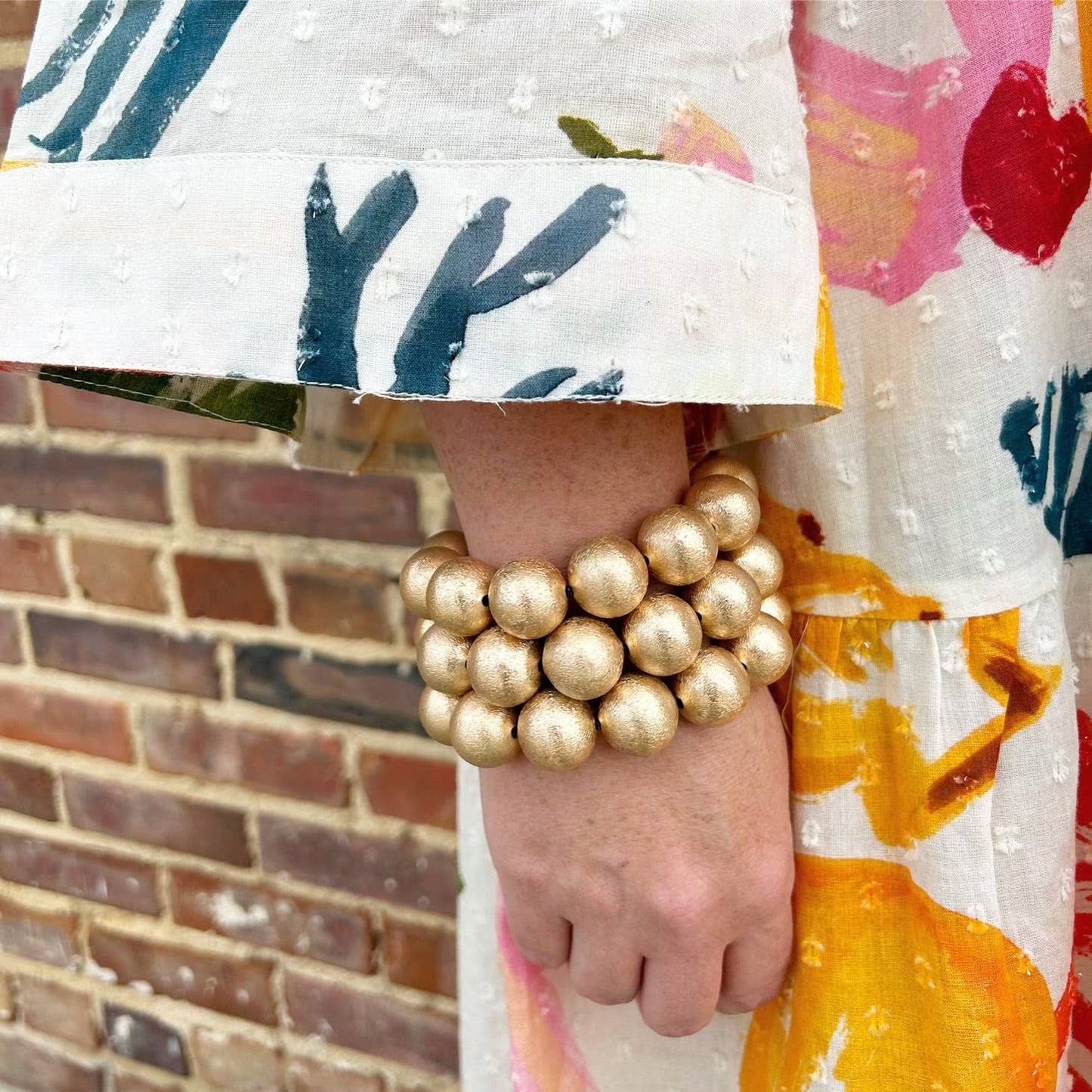 CHIC - BIG Ball Bracelet (brushed gold) S110