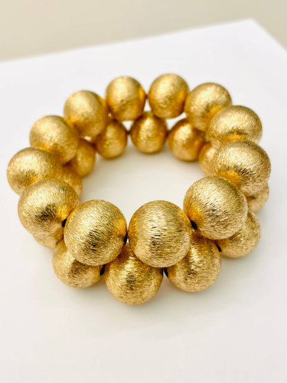 CHIC - BIG Ball Bracelet (brushed gold) S110