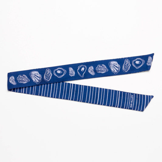 Camile Skinny Scarf Oyster Print