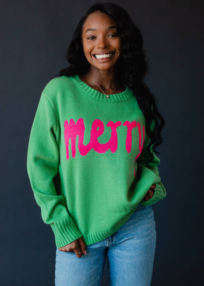 Mint Green Merry Sweater