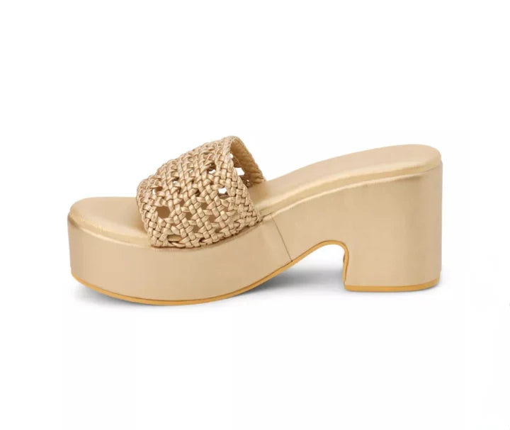 Cove Platform Heel - Gold