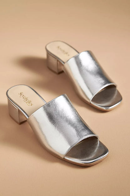 Pepper Block Sandal - Silver