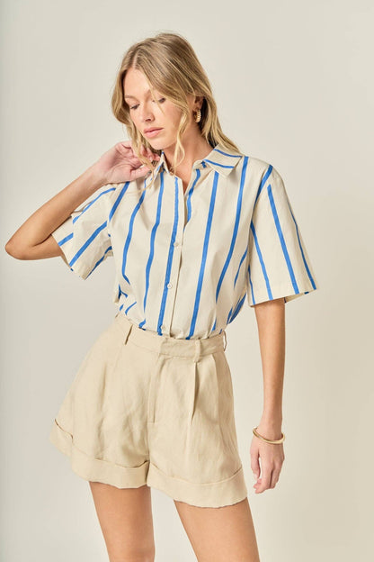 Striped Short Sleeve Top