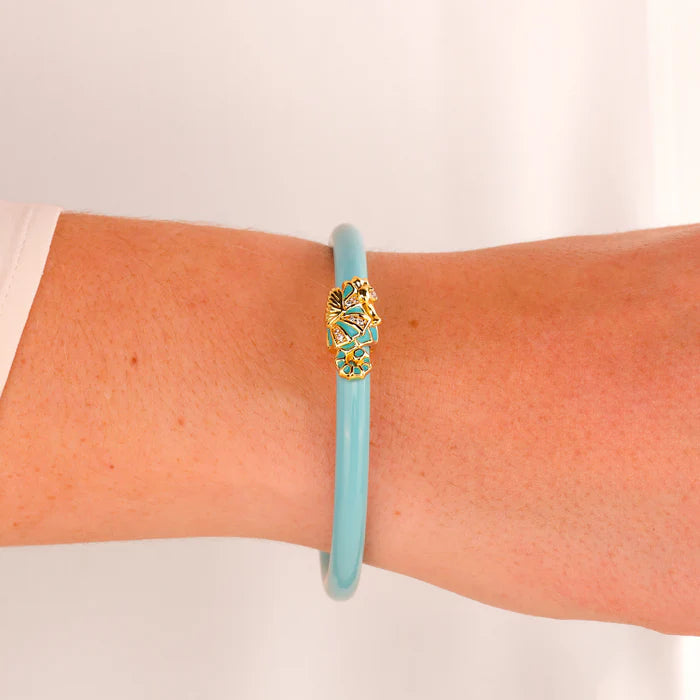 Fauna Seahorse All Weather Bangle - Turquoise - BAY WINDOW