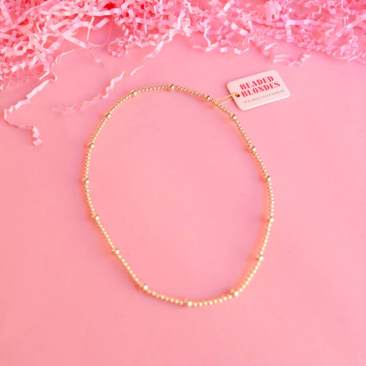 Olive Gold Beaded Necklace - BAY WINDOW
