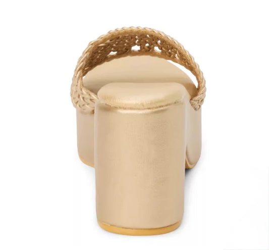 Cove Platform Heel - Gold