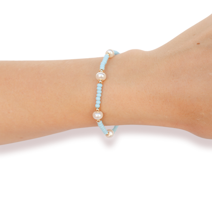 Pastel Perwinkle Pearl Bracelet