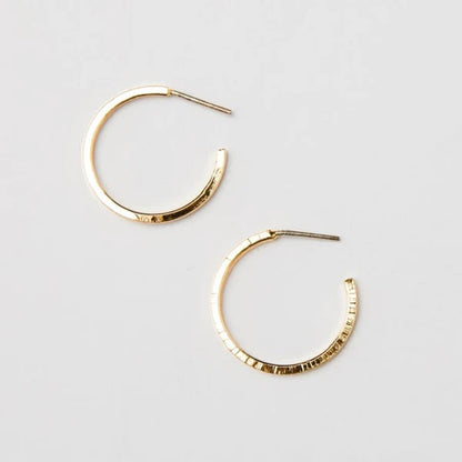 Thin Hammered Hoops Mini