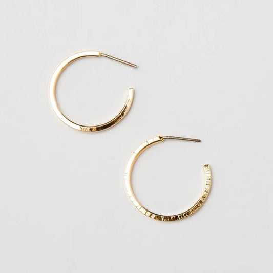 Thin Hammered Hoops Mini
