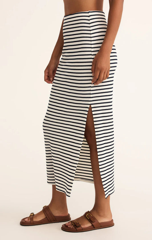 Ainslie Stripe Midi Skirt - Eclipse - BAY WINDOW