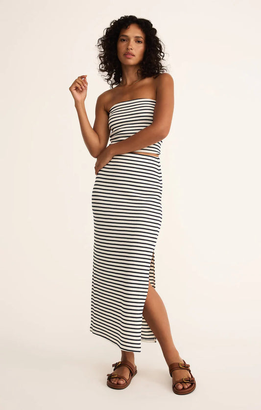Ainslie Stripe Midi Skirt - Eclipse - BAY WINDOW