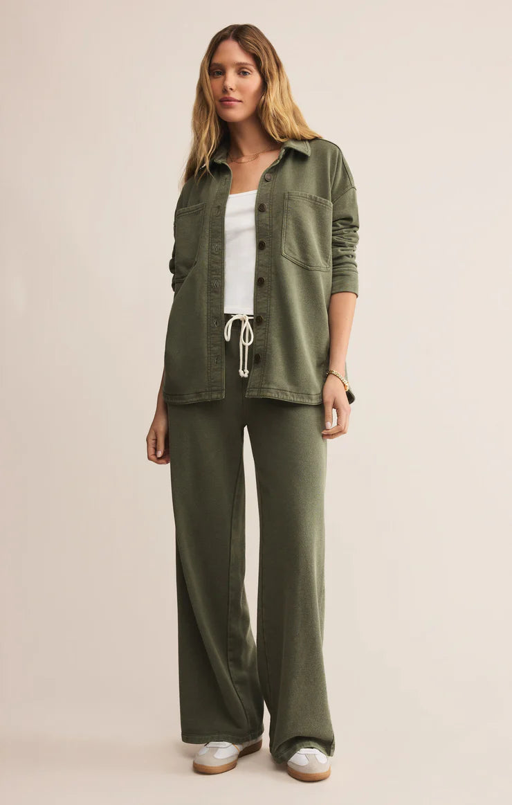 All Day Cropped Knit Jacket - Hunter Green - BAY WINDOW